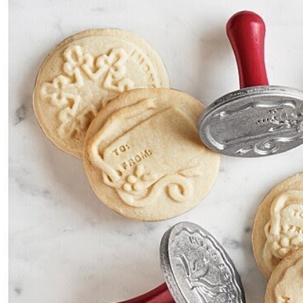 NEW Nordic Ware Gift Tag Christmas Cookie Stamp